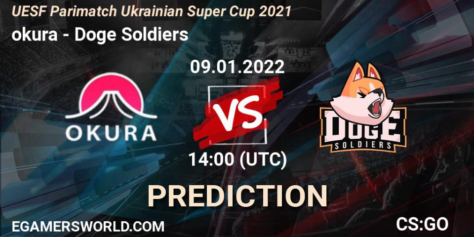 okura - Doge Soldiers: прогноз. 09.01.2022 at 14:10, Counter-Strike (CS2), UESF Parimatch Ukrainian Super Cup 2021