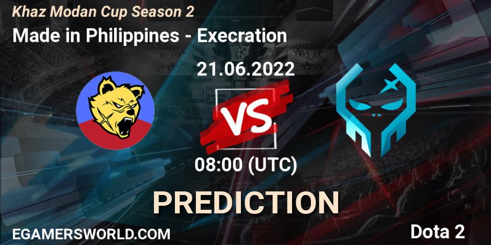 Made in Philippines - Execration: прогноз. 21.06.2022 at 08:01, Dota 2, Khaz Modan Cup Season 2