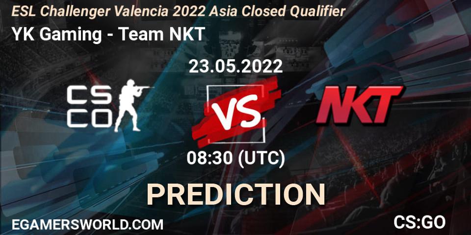 YK Gaming - Team NKT: прогноз. 23.05.2022 at 08:30, Counter-Strike (CS2), ESL Challenger Valencia 2022 Asia Closed Qualifier