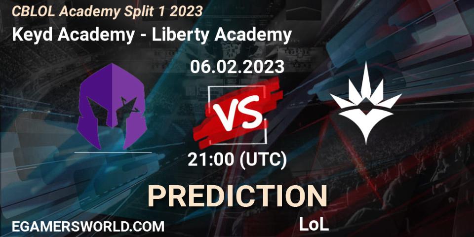 Keyd Academy - Liberty Academy: прогноз. 06.02.23, LoL, CBLOL Academy Split 1 2023