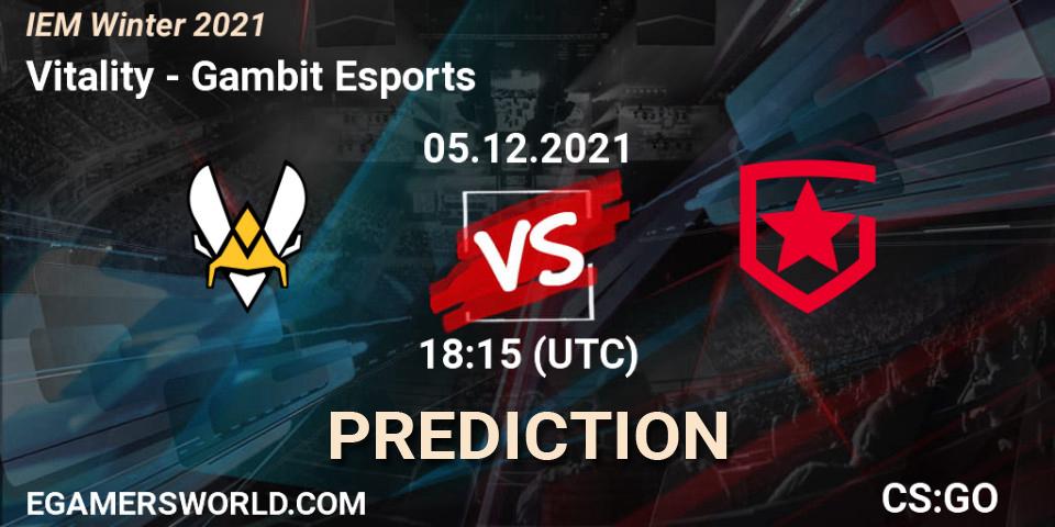 Vitality - Gambit Esports: прогноз. 05.12.21, CS2 (CS:GO), IEM Winter 2021