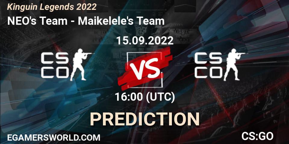Team NEO - Team Maikelele: прогноз. 15.09.2022 at 15:00, Counter-Strike (CS2), Kinguin Legends 2022