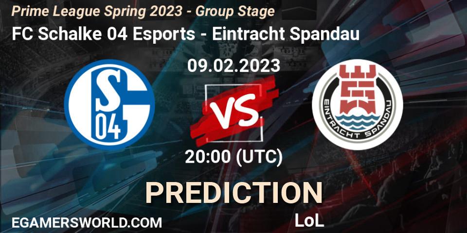 FC Schalke 04 Esports - Eintracht Spandau: прогноз. 09.02.23, LoL, Prime League Spring 2023 - Group Stage