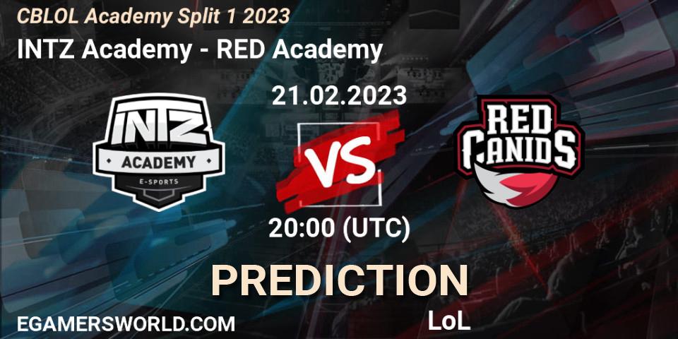 INTZ Academy - RED Academy: прогноз. 21.02.23, LoL, CBLOL Academy Split 1 2023