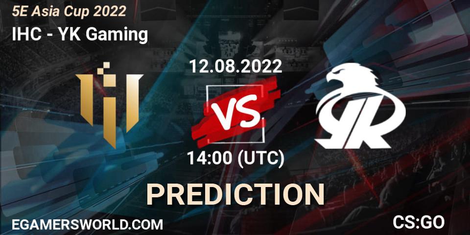 IHC - YK Gaming: прогноз. 12.08.22, CS2 (CS:GO), 5E Asia Cup 2022