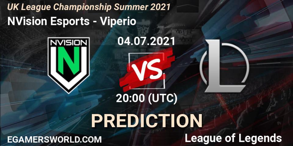 NVision Esports - Viperio: прогноз. 04.07.2021 at 20:00, LoL, UK League Championship Summer 2021