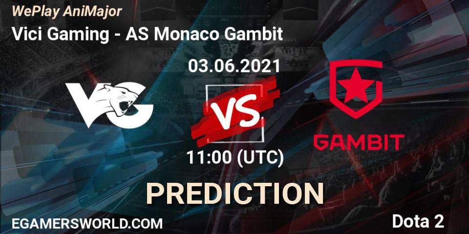 Vici Gaming - AS Monaco Gambit: прогноз. 03.06.2021 at 10:59, Dota 2, WePlay AniMajor 2021