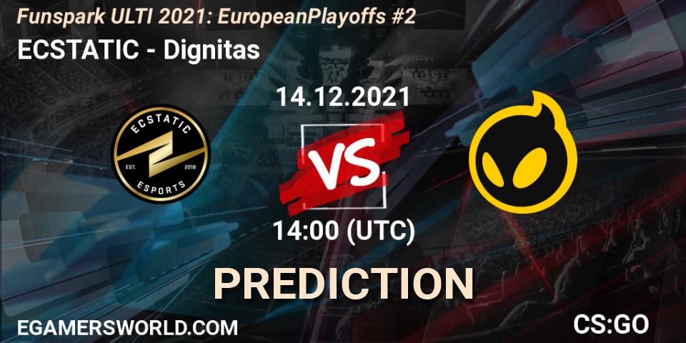 ECSTATIC - Dignitas: прогноз. 14.12.2021 at 14:40, Counter-Strike (CS2), Funspark ULTI 2021: European Playoffs #2