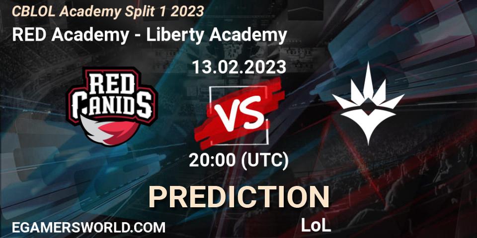 RED Academy - Liberty Academy: прогноз. 13.02.2023 at 20:00, LoL, CBLOL Academy Split 1 2023