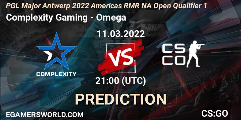 Complexity Gaming - Omega: прогноз. 11.03.2022 at 21:05, Counter-Strike (CS2), PGL Major Antwerp 2022 Americas RMR NA Open Qualifier 1