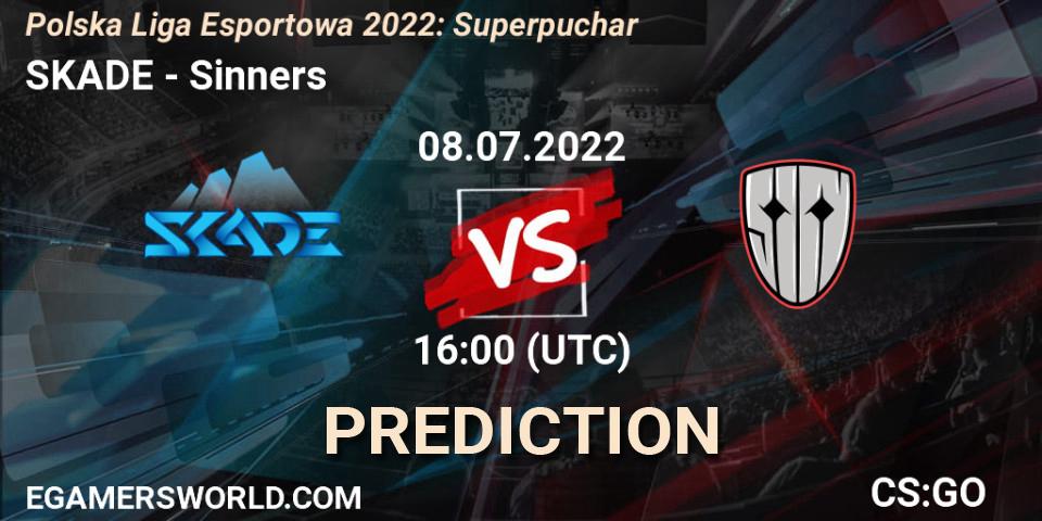 SKADE - Sinners: прогноз. 08.07.2022 at 18:00, Counter-Strike (CS2), Polska Liga Esportowa 2022: Superpuchar