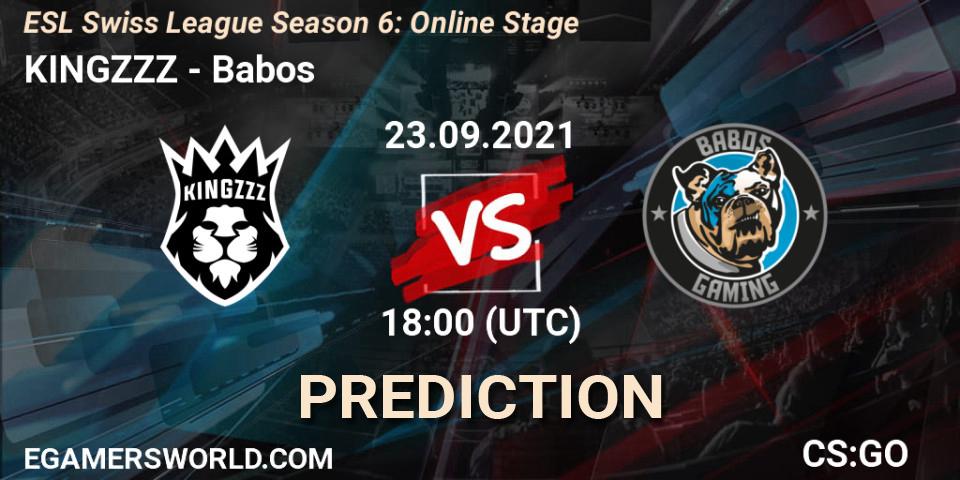 KINGZZZ - Babos: прогноз. 23.09.21, CS2 (CS:GO), ESL Swiss League Season 6: Online Stage