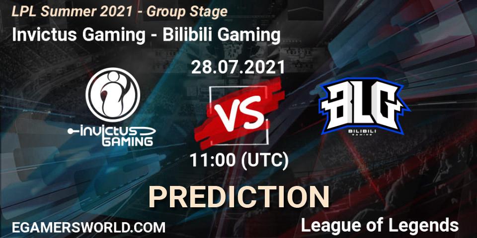 Invictus Gaming - Bilibili Gaming: прогноз. 28.07.2021 at 11:00, LoL, LPL Summer 2021 - Group Stage