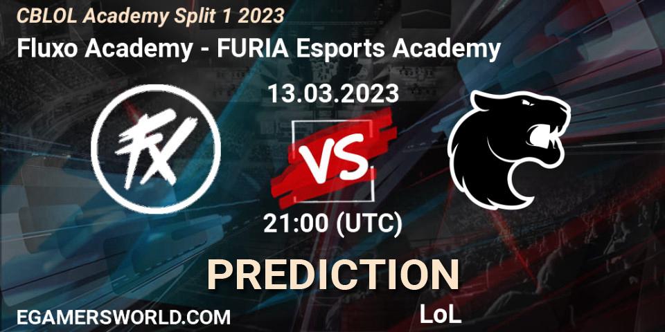 Fluxo Academy - FURIA Esports Academy: прогноз. 13.03.2023 at 21:00, LoL, CBLOL Academy Split 1 2023