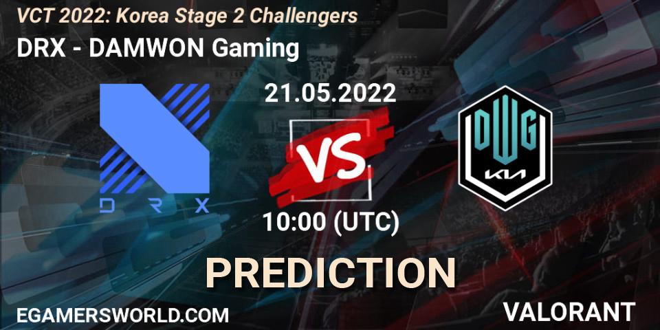 DRX - DAMWON Gaming: прогноз. 21.05.2022 at 10:00, VALORANT, VCT 2022: Korea Stage 2 Challengers