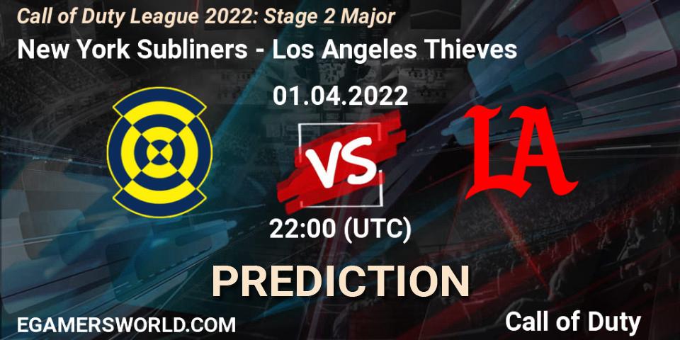 New York Subliners - Los Angeles Thieves: прогноз. 01.04.22, Call of Duty, Call of Duty League 2022: Stage 2 Major