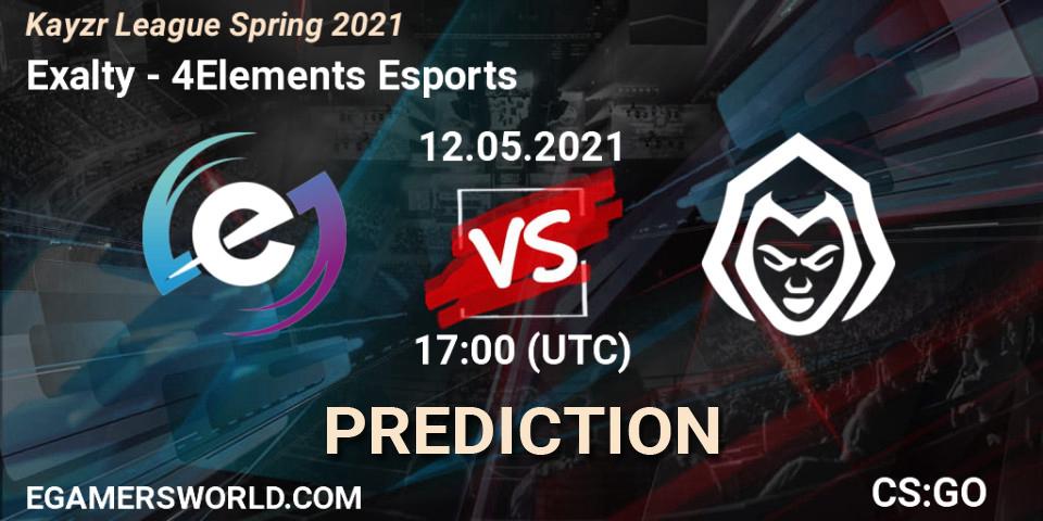 Exalty - 4Elements Esports: прогноз. 12.05.2021 at 17:00, Counter-Strike (CS2), Kayzr League Spring 2021