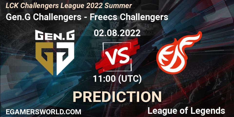 Gen.G Challengers - Freecs Challengers: прогноз. 02.08.22, LoL, LCK Challengers League 2022 Summer