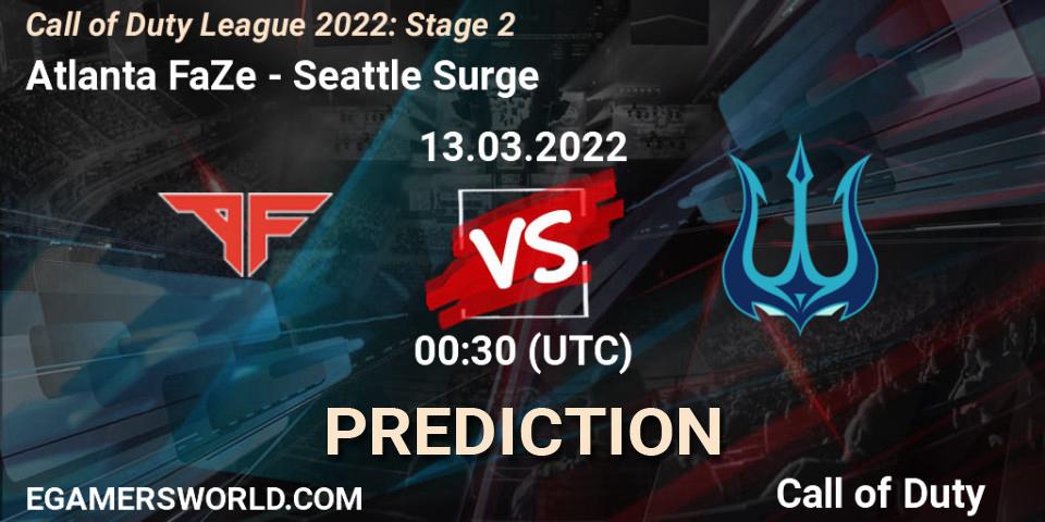 Atlanta FaZe - Seattle Surge: прогноз. 13.03.2022 at 00:30, Call of Duty, Call of Duty League 2022: Stage 2
