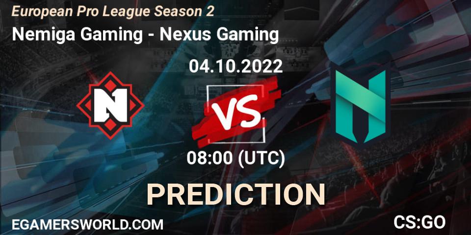 Nemiga Gaming - Nexus Gaming: прогноз. 04.10.22, CS2 (CS:GO), European Pro League Season 2