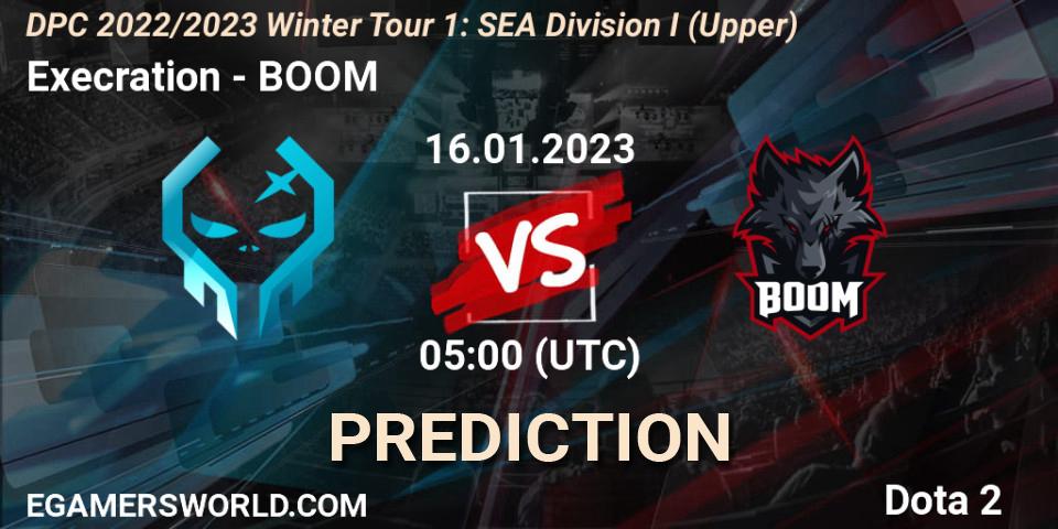 Execration - BOOM: прогноз. 16.01.23, Dota 2, DPC 2022/2023 Winter Tour 1: SEA Division I (Upper)