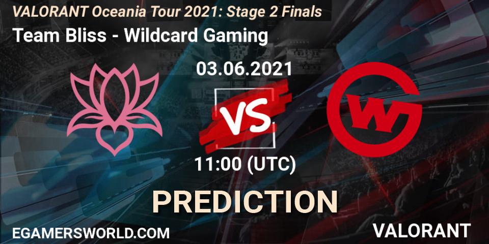 Team Bliss - Wildcard Gaming: прогноз. 03.06.2021 at 11:00, VALORANT, VALORANT Oceania Tour 2021: Stage 2 Finals