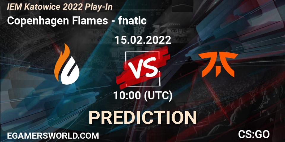 Copenhagen Flames - fnatic: прогноз. 15.02.2022 at 10:00, Counter-Strike (CS2), IEM Katowice 2022 Play-In