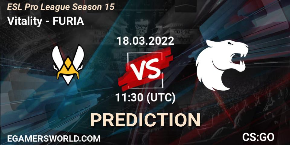 Vitality - FURIA: прогноз. 18.03.2022 at 11:30, Counter-Strike (CS2), ESL Pro League Season 15