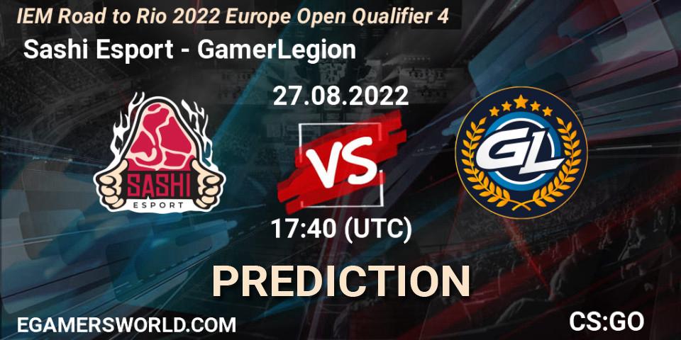  Sashi Esport - GamerLegion: прогноз. 27.08.2022 at 17:40, Counter-Strike (CS2), IEM Road to Rio 2022 Europe Open Qualifier 4