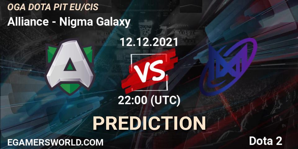 Alliance - Nigma Galaxy: прогноз. 13.12.2021 at 16:53, Dota 2, OGA Dota PIT Season 5: Europe/CIS