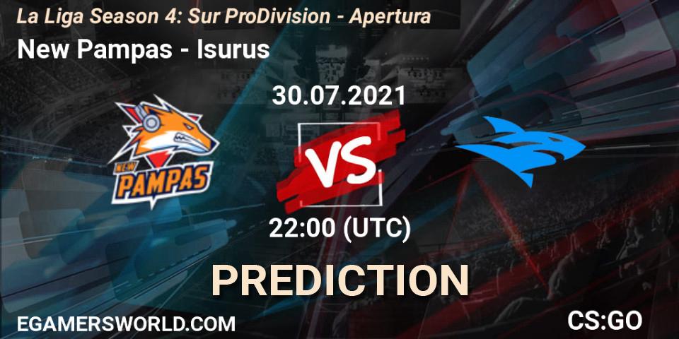 New Pampas - Isurus: прогноз. 30.07.2021 at 22:00, Counter-Strike (CS2), La Liga Season 4: Sur Pro Division - Apertura
