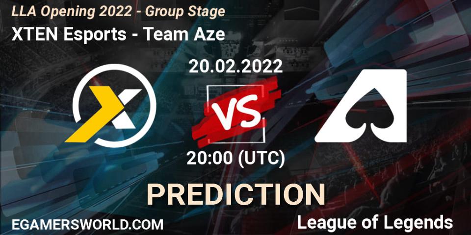 XTEN Esports - Team Aze: прогноз. 20.02.2022 at 20:00, LoL, LLA Opening 2022 - Group Stage