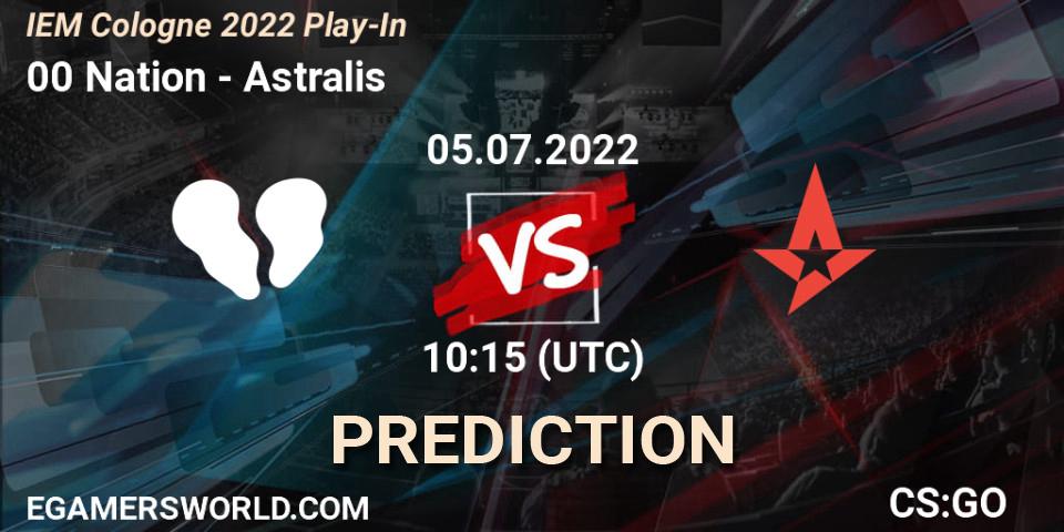 00 Nation - Astralis: прогноз. 05.07.2022 at 10:45, Counter-Strike (CS2), IEM Cologne 2022 Play-In