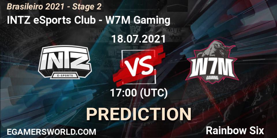 INTZ eSports Club - W7M Gaming: прогноз. 18.07.2021 at 17:00, Rainbow Six, Brasileirão 2021 - Stage 2