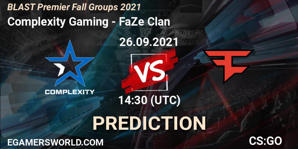 Complexity Gaming - FaZe Clan: прогноз. 26.09.2021 at 14:30, Counter-Strike (CS2), BLAST Premier Fall Groups 2021