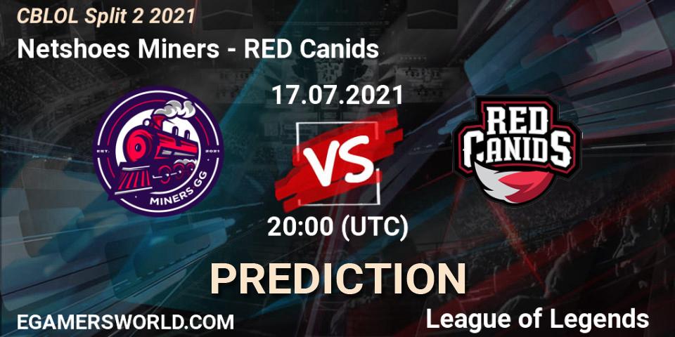 Netshoes Miners - RED Canids: прогноз. 17.07.2021 at 20:00, LoL, CBLOL Split 2 2021