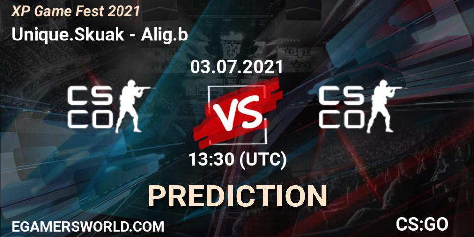 Unique.Skuak - Alig.b: прогноз. 03.07.2021 at 14:10, Counter-Strike (CS2), XP Game Fest 2021