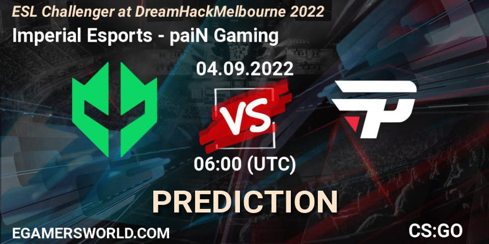 Imperial Esports - paiN Gaming: прогноз. 04.09.2022 at 05:20, Counter-Strike (CS2), ESL Challenger at DreamHack Melbourne 2022