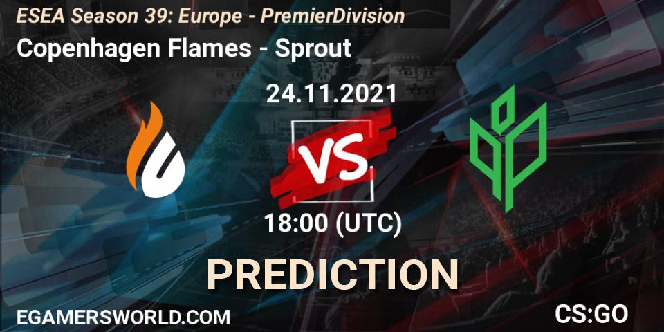 Copenhagen Flames - Sprout: прогноз. 02.12.2021 at 13:00, Counter-Strike (CS2), ESEA Season 39: Europe - Premier Division
