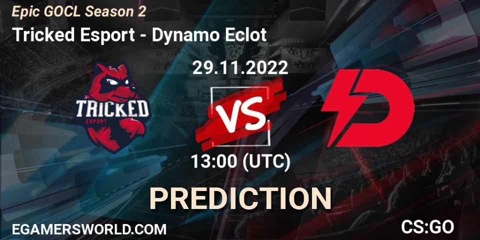 Tricked Esport - Dynamo Eclot: прогноз. 29.11.2022 at 15:00, Counter-Strike (CS2), Epic GOCL Season 2