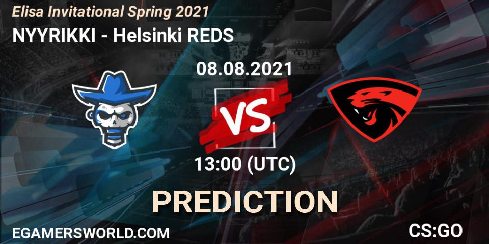 NYYRIKKI - Helsinki REDS: прогноз. 08.08.2021 at 13:00, Counter-Strike (CS2), Elisa Invitational Fall 2021 Finland Closed Qualifier