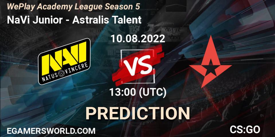 NaVi Junior - Astralis Talent: прогноз. 10.08.2022 at 13:00, Counter-Strike (CS2), WePlay Academy League Season 5