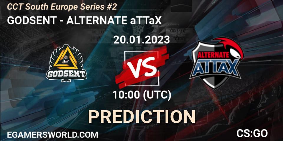GODSENT - ALTERNATE aTTaX: прогноз. 20.01.2023 at 10:00, Counter-Strike (CS2), CCT South Europe Series #2