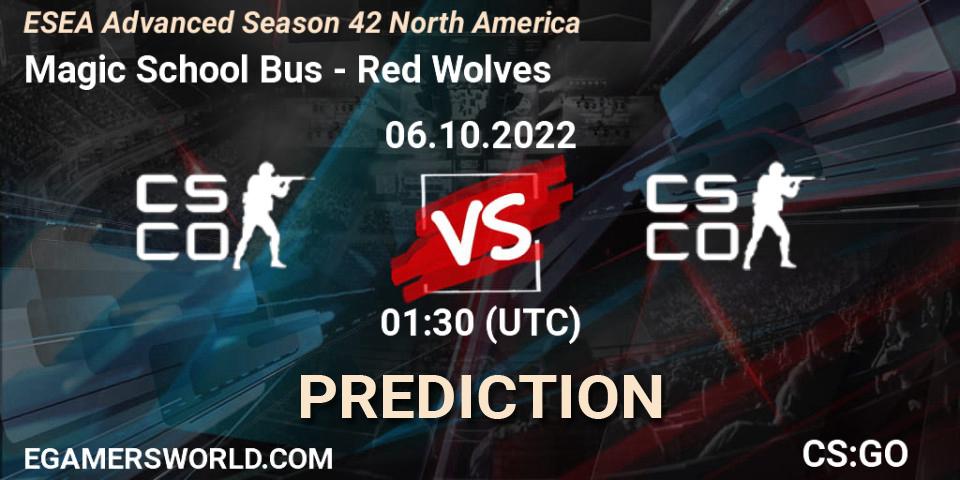 Magic School Bus - Red Wolves: прогноз. 06.10.22, CS2 (CS:GO), ESEA Advanced Season 42 North America