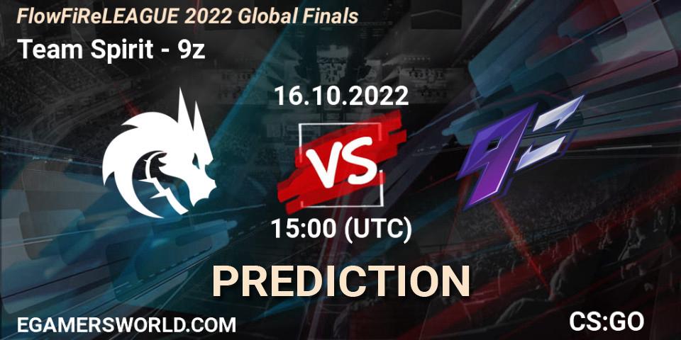 Team Spirit - 9z: прогноз. 16.10.2022 at 16:20, Counter-Strike (CS2), FlowFiReLEAGUE 2022 Global Finals