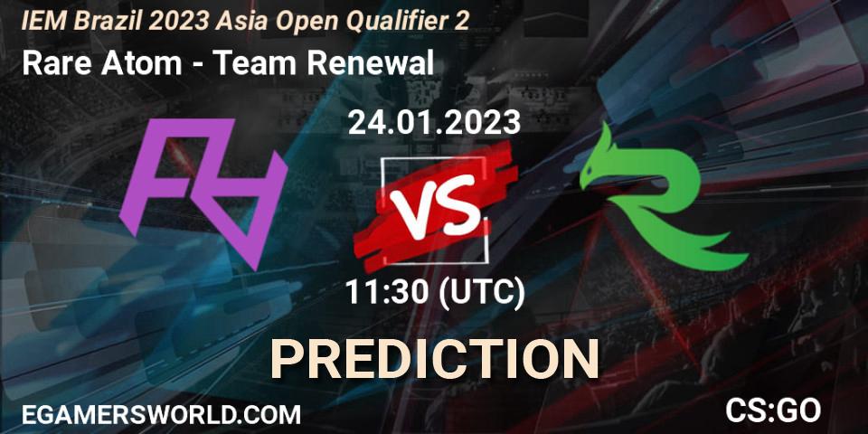 Rare Atom - Team Renewal: прогноз. 24.01.23, CS2 (CS:GO), IEM Brazil Rio 2023 Asia Open Qualifier 2