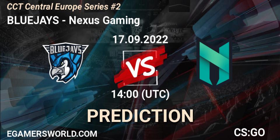 BLUEJAYS - Nexus Gaming: прогноз. 17.09.2022 at 17:00, Counter-Strike (CS2), CCT Central Europe Series #2