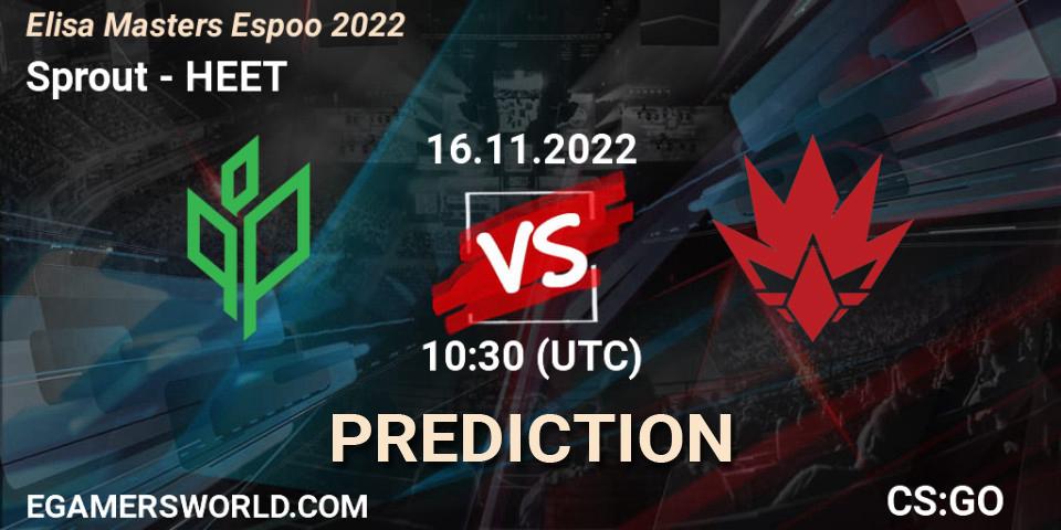 Sprout - HEET: прогноз. 16.11.2022 at 11:10, Counter-Strike (CS2), Elisa Masters Espoo 2022