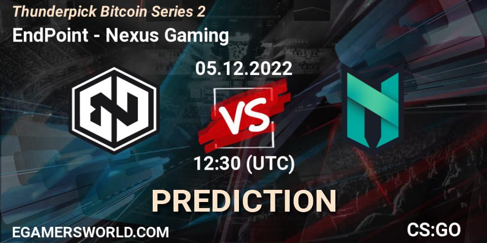 EndPoint - Nexus Gaming: прогноз. 05.12.22, CS2 (CS:GO), Thunderpick Bitcoin Series 2