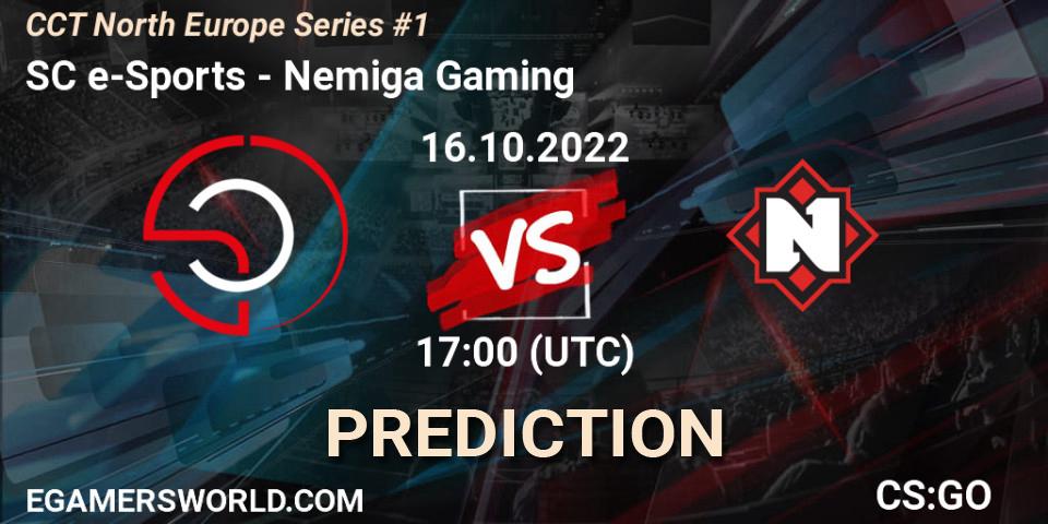 SC e-Sports - Nemiga Gaming: прогноз. 16.10.2022 at 17:45, Counter-Strike (CS2), CCT North Europe Series #1